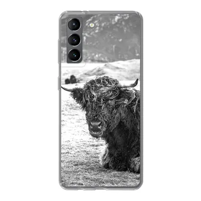 Produktbild von MuchoWow® Handyhülle Schutzhülle Hülle für Samsung Galaxy S21 Schottischer Highlander - Berg - Tiere Silikon Softcase Handy Hülle - Softcase