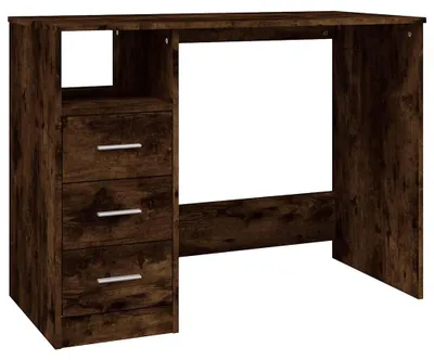 Produktbild von vidaXL Schreibtisch mit Schubladen Räuchereiche 102x50x76 cm