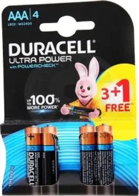 Obrázek produktu pro Duracell Ultra AAA, 4ks, 1.5V - blistr
