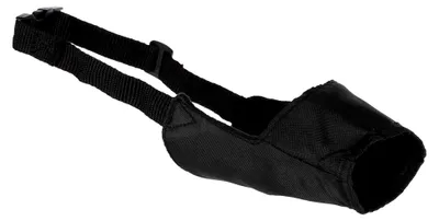Produktbild von Maulkorb aus schwarzem Polyester M-L 26 cm