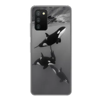 Produktbild von MuchoWow® Handyhülle Schutzhülle Hülle für Samsung Galaxy A03s Orca - Wasser - Schwarz - Weiß Silikon Softcase Handy Hülle - Schutz