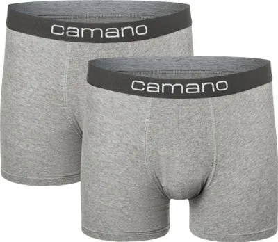 Produktbild von Camano Boxershorts Comfort mit nachhaltigerer Baumwolle (BCI) 2er Pack light grey melange S
