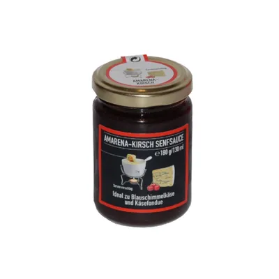 Image de Ruwisch & Zuck Sauce moutarde originale Amarena au kirsch douce et piquante 180g