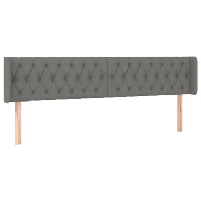 Produktbild von vidaXL Kopfteil mit Ohren Dunkelgrau 183x16x78/88 cm Stoff