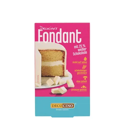 Produktbild von DECOCINO Rollfondant mit 25% Weißer Schokolade, 250 g