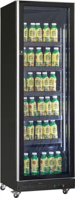 Produktbild von Combisteel Kühlschrank 1 Glastür Schwarz