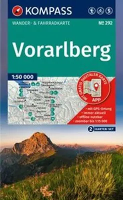 Produktbild von KOMPASS Wanderkarten-Set 292 Vorarlberg (2 Karten) 1:50.000