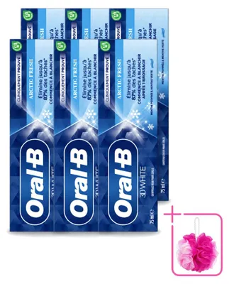 Productafbeelding van 6 x Oral-B 3D White Arctic Fresh tandpasta - 75 ml - Voordeelverpakking - 6 stuks