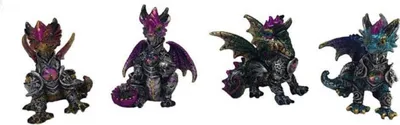 Produktbild von 4er Set Drachen mit Rüstung