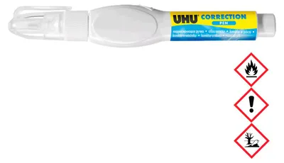 Zdjęcie produktu dla Korektor w płynie Uhu Correction Pen z dokładnością do kropek i linii 8 ml