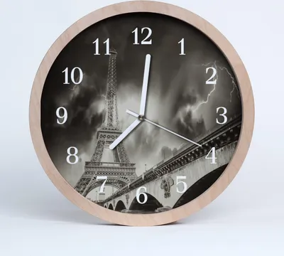 Produktbild von Holzuhr 20fi cm wanduhr - Paris Stadt