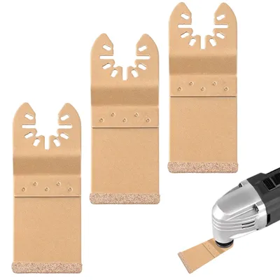 Produktbild von 3 Stück 35mm Hartmetall Multitool Sägeblätter, Oszillierendes Universal Sägeblatt Zubehör für Multifunktionswerkzeug & alle gängigen Multitools