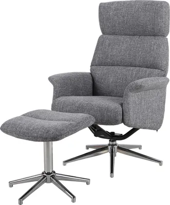 Produktbild von home24 Relaxsessel - Eisen / Webstoff - Grau / Chrom