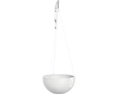 Obrázek produktu pro Květináč závěsný Ecopots Brussels plastový Ø 23,7 cm 26,7 x 26,7 x 12,8 cm bílý