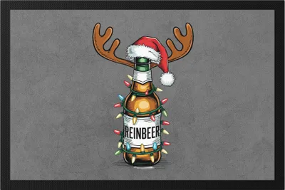 Produktbild von Reinbeer Fußmatte Weihnachten Biertrinker Rentier Lustig Geschenkidee Party