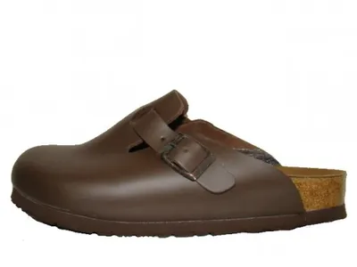 Obrázek produktu pro Birkenstock Boston BS Pánské sandály z vlněné plsti - tmavě hnědé / 9,5 UK - 44 EU - 11/11,5 US