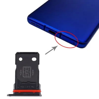 Produktbild von SIM Karten Halter + SIM Karten Halter für OnePlus 8 Pro Schwarz Schlitten Tray