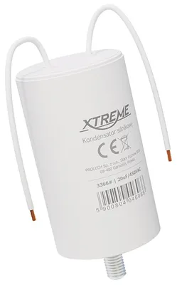 Productafbeelding van XTREME Motorcondensator 20µF 450V AC - Condensator met Kabels - Start/Bedrijf