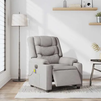 Obrázok produktu pre vidaXL Masážne kreslo Electric Cloud Grey Fabric
