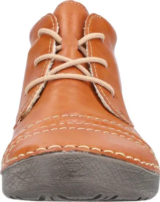 Produktbild von Rieker Damen Stiefelette Schnürschuh Ziernähte Schalensohle 52532, Größe:38 EU, Farbe:Braun