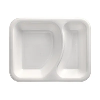 Produktbild von Siegelschalen, XPS 2-geteilt 825 ml 4,2 cm x 18,5 cm x 23,5 cm weiss laminiert