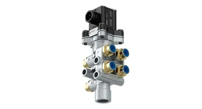 A product shot of a WABCO Lift Axle Control Valve.
