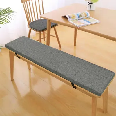 Produktbild von Schwarzes Sitzkissen - Waschbares Bankkissen - 110 x 35 x 3 cm