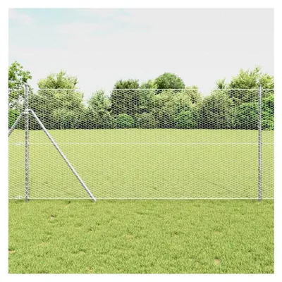 Produktbild von Zaunpfosten Silber 50 x 1,4 m (25 mm Maschenweite) Stahl Gartenzaun für Hundezaun, Weidezaun, Gartenzaun und Hühnerzaun