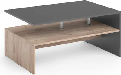Produktbild von Vicco Couchtisch Amato, 90 x 60 cm, Anthrazit/Sandeiche