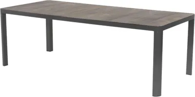 Ausziehtisch Castilla Keramik Aluminium Beige Anthrazit 204-264 x 102 x 78 cm