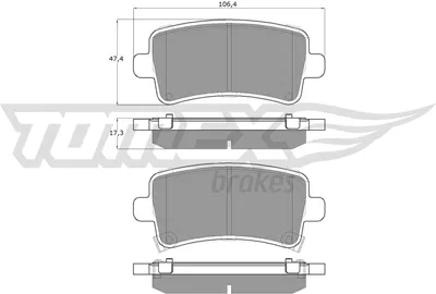 Produktbild von TOMEX brakes Bremsbeläge Satz Hinten Bremsklötze für OPEL INSIGNIA Caravan TX 16-36