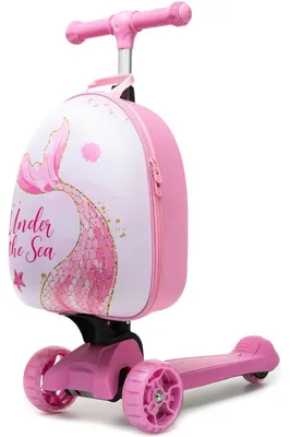 Produktbild von Kinderkoffer 2-in-1, faltbar, A-rosa Meerjungfrau, mit Rollen, für Reisen