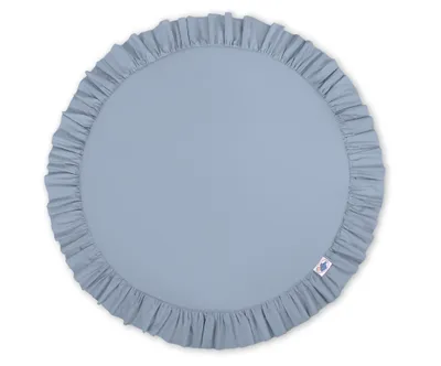 Produktbild von Krabbeldecke mit Rüschen - schmutziges Blau