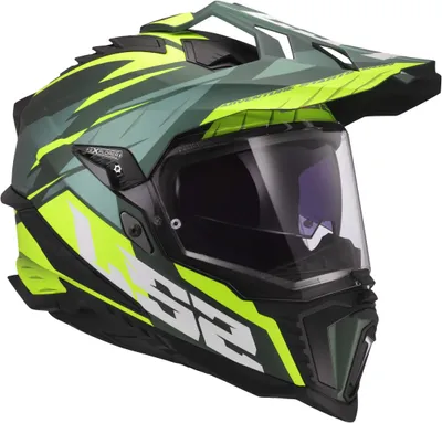 Produktbild von Enduro Helm LS2 MX701 EXPLORER Spire Opakes Grün, Hi-Viz-Gelb größe M