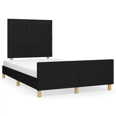 Produktbild von vidaXL Bettgestell ohne Matratze Schwarz 120x190 cm Stoff