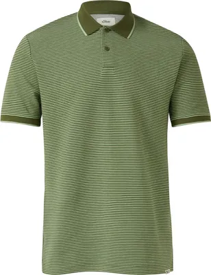 Produktbild von S.OLIVER strukturiertes gestreiftes Herren Poloshirt in TwoTone-Optik | 7990