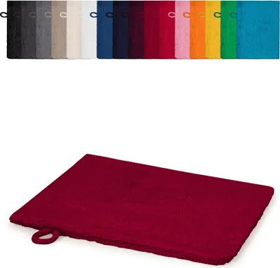 Produktbild von Waschhandschuh 15x21 cm Waschlappen 100% Baumwolle, Farbe: Bordeaux