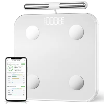 Produktbild von Körperfettwaage Smart Waage Personen,digitale Personenwaage mit 8 Elektroden,Digitale Waage mit Körperfett,Körperwaage Digital Bluetooth, für Protein,