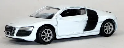 Produktbild von Audi R8 Sammlermodell ca. 1:60 weiß im Fensterkarton