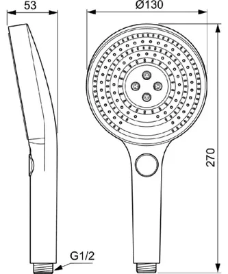 Immagine prodotto di IDEAL STANDARD A7896AA Doccetta 3F Idealrain Solos