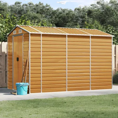 Immagine prodotto di Casetta da giardino Marrone chiaro 191x300x198 cm Acciaio zincato