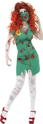 Produktbild von Zombie OP-Schwester - Kostüm für Halloween Fasching Größe: L