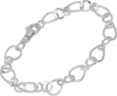 Produktbild von Armband 925 Sterling Silber 22cm Designer Kette Damen Bettelarmband Armkette
