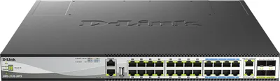 Zdjęcie produktu dla D-Link DMS-3130-30PS/E 30-portowy przełącznik warstwy 3, PoE 740W Multi-Gigabit Stack Switch