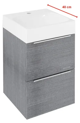 Produktbild von Sapho EMONA Unterschrank 39,4x55x39cm, Silbereiche