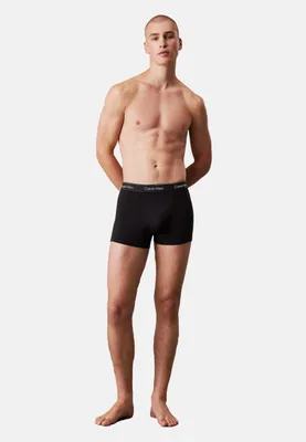 Productafbeelding van Calvin Klein boxers, set van 3, iconische katoenen stretch, relaxte pasvorm, zwarte herenboxershorts