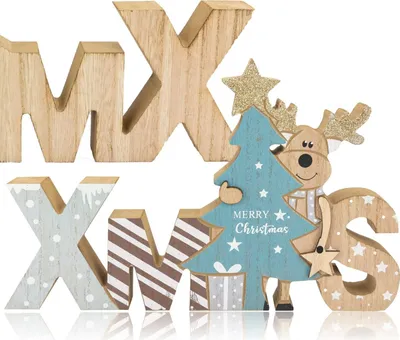 Produktbild von Holz Weihnachten Dekorative Beschriftung Weihnachtsdekoration Stehend Weihnachten