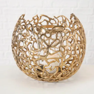 Produktbild von Windlicht Fidan Aluminium Ø17 cm H19 cm gold Stückpreis