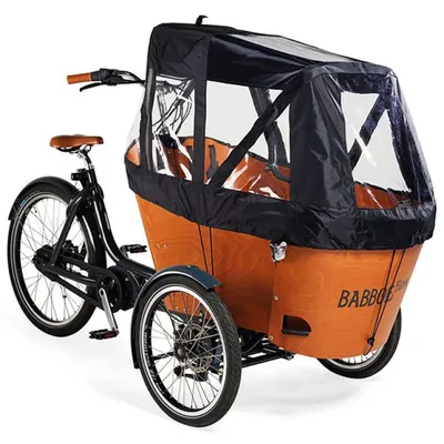 Produktbild von Babboe Regenverdeck schwarz für Carve Flow Big - PVC mit Fensterfolie, Reißve...