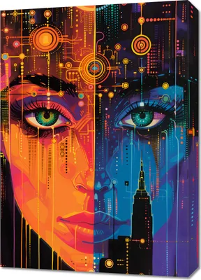 Produktbild von Leinwandbild Digitale Psyche 50x70cm